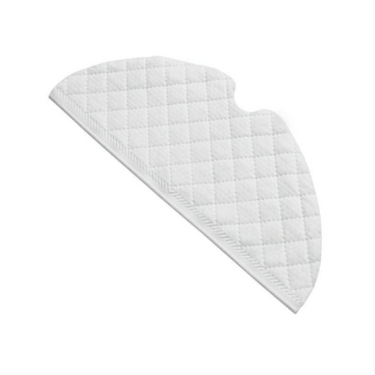 White quilted pet bed on a white background