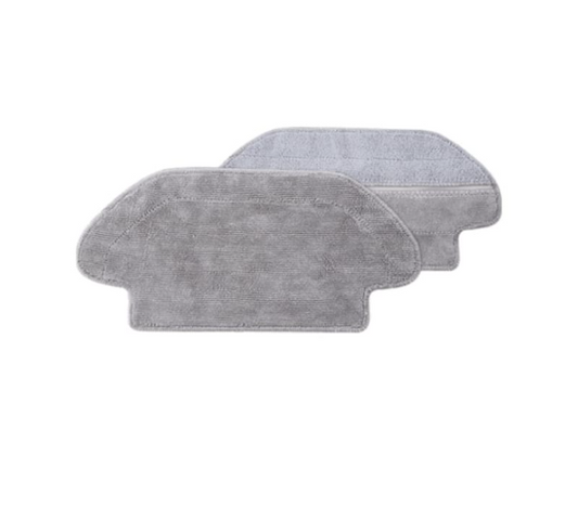 Two gray bath mats on a white background