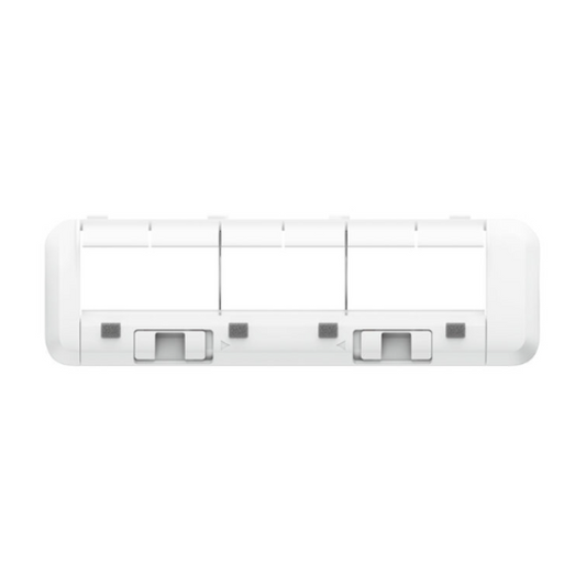 White electronic device with multiple ports on a white background