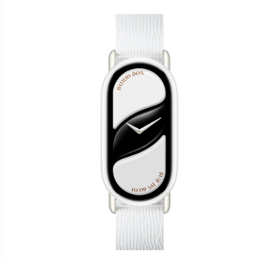 Xiaomi Smart Band 10 Magnetic Kona Leather Strap - Glacier White