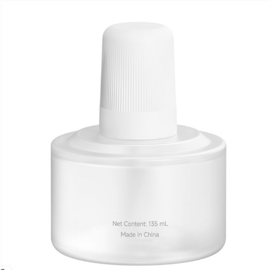 White bottle with cap on a white background