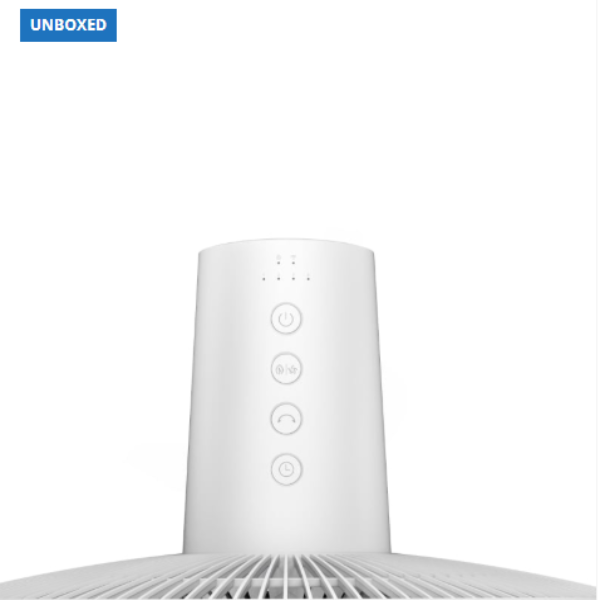 White kitchen hood with buttons on a white background