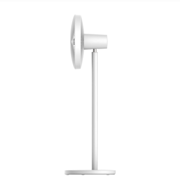 White standing fan on a white background
