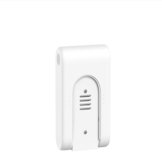 White electronic device on a white background