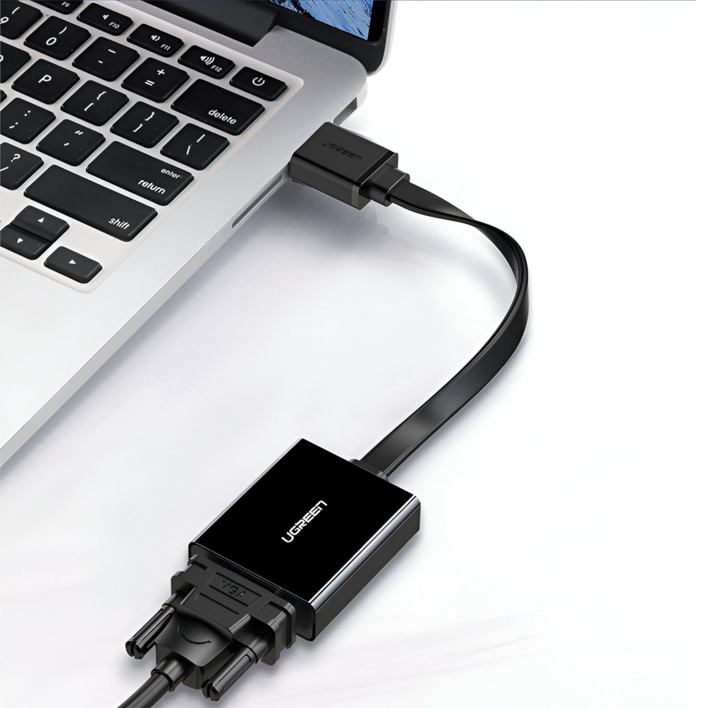 UGREEN HDMI to VGA Adapter, with 3.5mm Audio and Power Port - Black